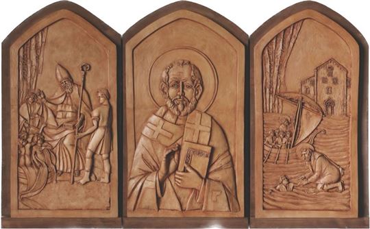 Триптих с изображением святого Николая, подаренный католическому кафедральному собору в Москве (Фото: L'isola che non c'è – Latiano)